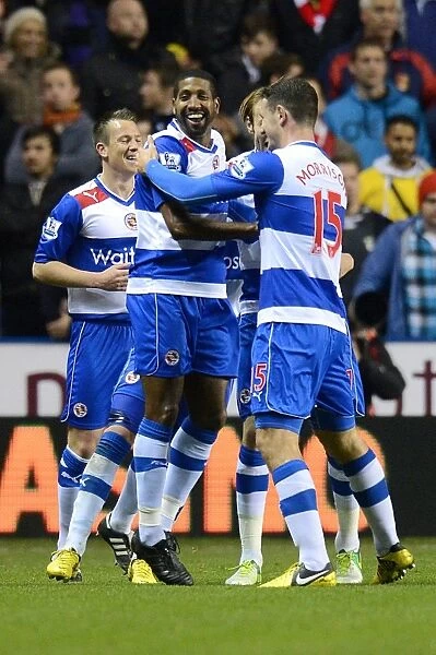 Reading's Glorious Moment: Morrison and Leigertwood Celebrate Third Goal Against Arsenal in Capital One Cup (30-10-2012)