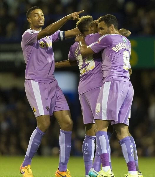 Reading's Nick Blackman Celebrates First Goal in Shocking Capital One Cup Upset at Portsmouth