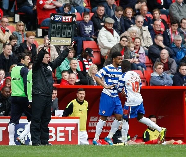 Royston Drente Replaced by Nick Blackman: Reading's Substitution at Charlton Athletic (Sky Bet Championship, 05 / 04 / 2014)