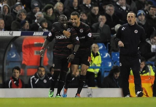 Royston Drenthe and Hal Robson-Kanu: Celebrating Reading's Second Goal Against Leeds United in the Sky Bet Championship