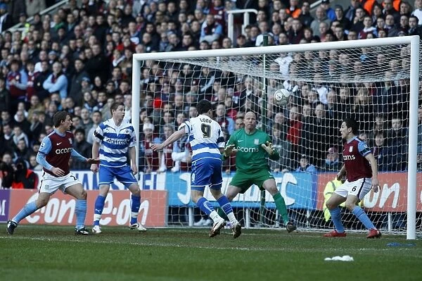 Shane Long Scores the Opening Goal: Reading vs. Aston Villa, FA Cup Sixth Round, Madejski Stadium