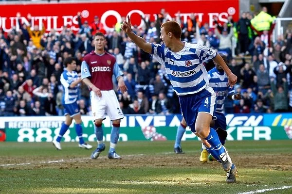 Steve Sidwell celebrates scoring his first goal