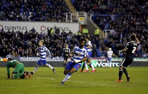Thrilling Moment: Garath McCleary Scores Reading's First Goal Against Brentford in Sky Bet Championship at Madejski Stadium