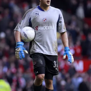 Adam Federici during the warm up at Old Trafford