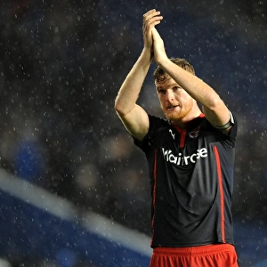 Alex Pearce Salutes Reading Fans at The AMEX Stadium during Sky Bet Championship Match against Brighton and Hove Albion