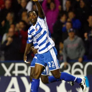 Andre Bikey salutes the crowd after scoring