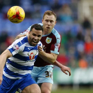 Battle for the Ball: Hal Robson-Kanu vs. Scott Arfield - Reading vs. Burnley Championship Showdown at Madejski Stadium