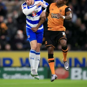 Battle in the Sky Bet Championship: Taylor vs. Odubajo - Aerial Clash Between Reading's Taylor and Hull City's Odubajo