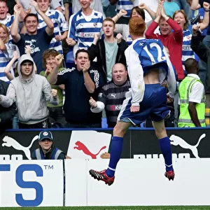 Dave Kitson celebrates after giving Reading the lead