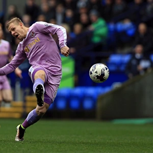 Determined Strike: Matej Vydra's Goal Attempt vs. Bolton Wanderers in Sky Bet Championship (Reading FC)