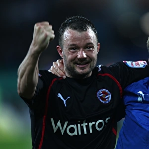 Euphoric Celebration: Reading FC's Noel Hunt and Brian Howard Secure Play-Off Victory Over Cardiff City