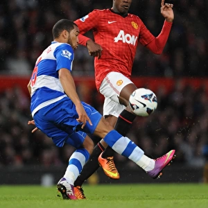 Intense Battle for the Ball: Welbeck vs. Mariappa - Manchester United vs. Reading (Premier League, Old Trafford)