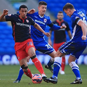 Intense Battle: Nick Blackman vs. Ben Turner - FA Cup Match between Cardiff City and Reading