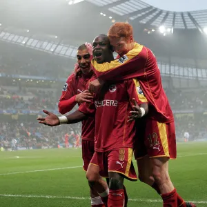 Leroy Lita celebrates scoring his second goal