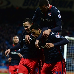 Nick Blackman Scores First Goal: Reading FC Celebrates against Huddersfield Town (FA Cup Third Round)
