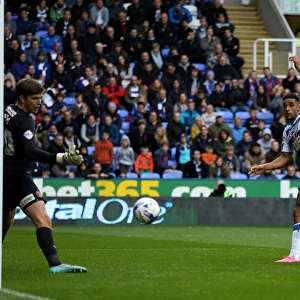 Nick Blackman Scores the Thrilling First Goal: Reading's Victory over Charlton Athletic in Sky Bet Championship at Madejski Stadium