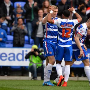 Pavel Pogrebnyak's Thrilling Goal: Reading vs. Cardiff City in Sky Bet Championship at Madejski Stadium - Reading's First Strike