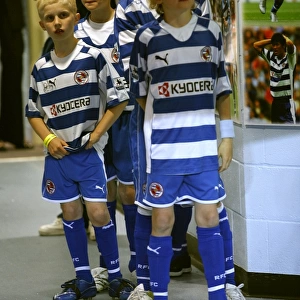 Readings matchday mascots waiting in the tunnel before the Newcastle game