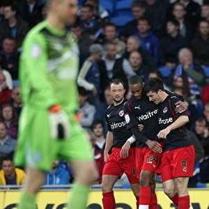 Shane Long Scores the Penalty: Reading's Thrilling Celebration in Npower Championship Play-Off Semi Final Second Leg at Cardiff City Stadium