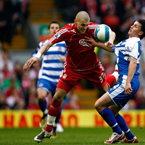 Shane Long vs. Martin Skrtel: Intense Battle at Liverpool vs. Reading, Barclays Premiership 2007/08 (15th March 2008)
