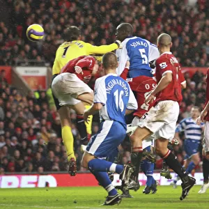 Sonko rises above the Manchester Utd defence to level the score