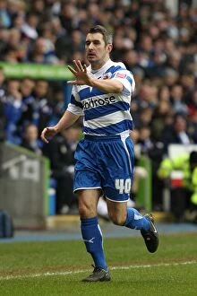 Images Dated 13th February 2010: Action-Packed FA Cup Fifth Round: Andy Griffin's Thrilling Performance for Reading FC vs
