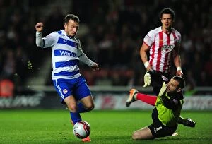 Images Dated 13th April 2012: Adam Le Fondre Scores the Third: Reading's Triumph over Southampton in Npower Championship - St