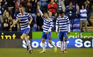Sky Bet Championship : Reading v Leeds United Collection: Adam Le Fondre Scores Thrilling First Goal in Reading vs. Leeds United Championship Clash at