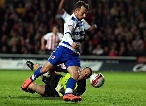 Images Dated 13th April 2012: Adam Le Fondre's Thrilling Solo Goal Past Kelvin Davis: Reading's Third in Championship Clash