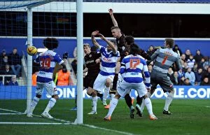 Images Dated 16th February 2014: Alex Pearce Scores Reading's Second Goal: Queens Park Rangers vs. Reading (Sky Bet Championship)