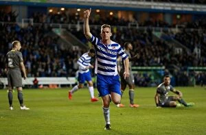 Sky Bet Championship : Reading v Leicester City Collection: Alex Pearce's Historic First Goal: Reading vs. Leicester City in Sky Bet Championship