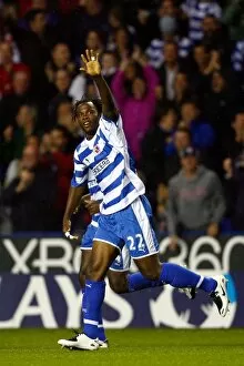 Images Dated 15th August 2007: Andre Bikey salutes the crowd after scoring