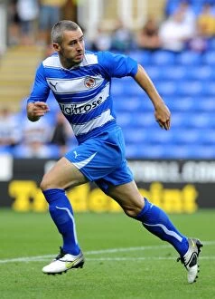 Images Dated 27th July 2010: Andy Griffin's Strike: Reading FC vs. Wolverhampton Wanderers - Pre-Season Friendly at Madejski