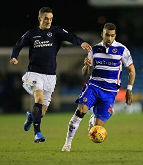 Millwall v Reading Collection: Battle for the Ball: A Championship Showdown - Williams vs. Blackman (Millwall vs. Reading)