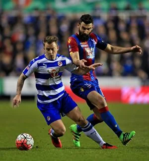 Reading v Crystal Palace Collection: Battle for the Ball: Cox vs Jedinak in the FA Cup Quarterfinal Showdown