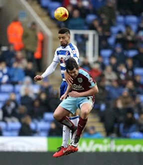 Reading v Burnley Collection: Battle for the Ball: Hector vs. Barton - Reading vs. Burnley's Intense Championship Clash at