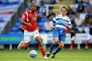 Images Dated 8th August 2009: Battle for the Ball: Jay Tabb vs. David McGoldrick - Reading vs