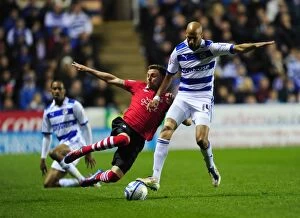 Images Dated 17th April 2012: Battle for the Ball: Jimmy Kebe vs. Paul Anderson - Reading vs. Nottingham Forest
