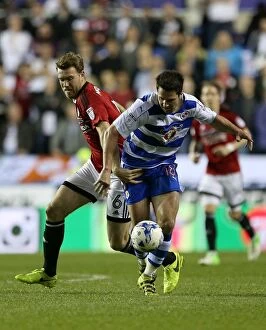 Images Dated 16th May 2017: Battle for the Ball: Kermorgant vs. McDonald in the Sky Bet Championship Play-Off Second Leg Clash