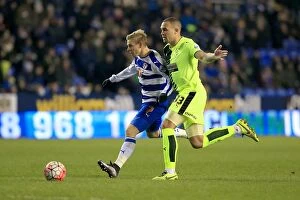 Huddersfield Town v Reading Collection: Battle for the Ball: Matej Vydra vs. Joel Lynch in the Emirates FA Cup Third Round Replay Showdown