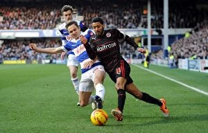 Sky Bet Championship : Queens Park Rangers v Reading Collection: Battle for the Ball: McAnuff vs. Doyle - Queens Park Rangers vs. Reading Championship Clash