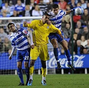 Images Dated 16th September 2009: Battle for the Ball: O'Dea, Karacan, and Bothroyd Go Head-to-Head in Reading vs