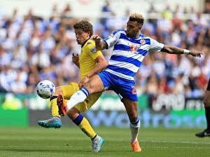 Images Dated 16th August 2015: Battle for the Ball: Williams vs. Phillips - Reading vs. Leeds United Championship Showdown at