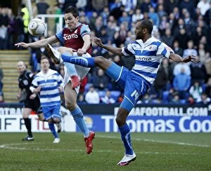 Images Dated 7th March 2010: Battle for the FA Cup: Jimmy Kebe vs. Stewart Downing - Reading vs. Aston Villa