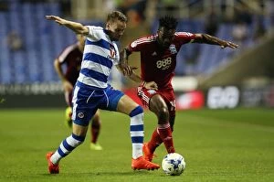 Reading v Birmingham City Collection: Battle at the Heart: Gunter vs. Maghoma in the Sky Bet Championship Clash between Reading