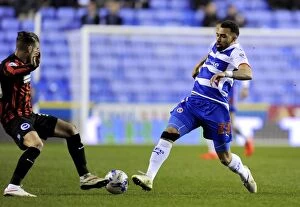 Images Dated 10th March 2015: A Battle at Madejski Stadium: Daniel Williams in Action - Reading vs Brighton & Hove Albion