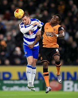Images Dated 16th December 2015: Battle in the Sky Bet Championship: Taylor vs. Odubajo - Aerial Clash Between Reading's Taylor