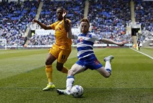 Images Dated 30th April 2016: Battle for Supremacy: Quinn vs. Johnson in the Sky Bet Championship Clash between Reading
