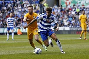 Reading v Preston North End Collection: Battle for Supremacy: Williams vs. Gallagher in the Sky Bet Championship Clash between Reading