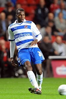 Images Dated 23rd August 2011: Bongani Khumalo in Action: Reading FC vs Charlton Athletic in Carling Cup